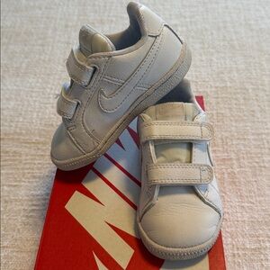 Nike 6 Toddler White Sneakers with Velcro